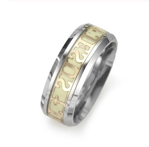 New European and American fashion luminous Christians Jesus ring